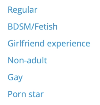 Specific show types