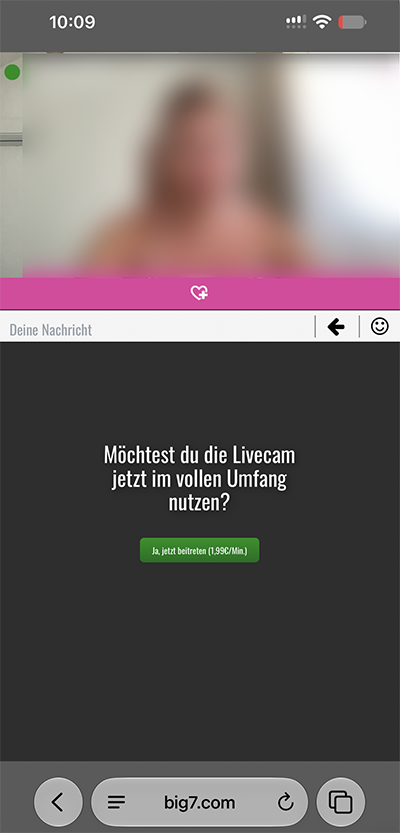Mobile view of a show
