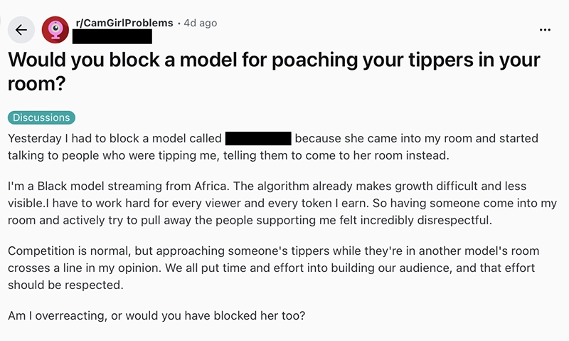 Tipper poaching example from Reddit