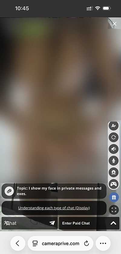 CameraPrive mobile view