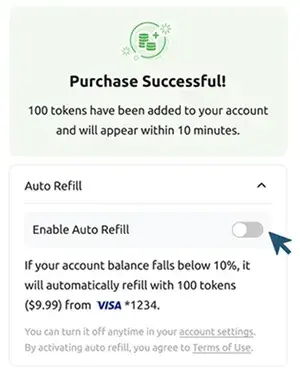 Recarga automática del saldo