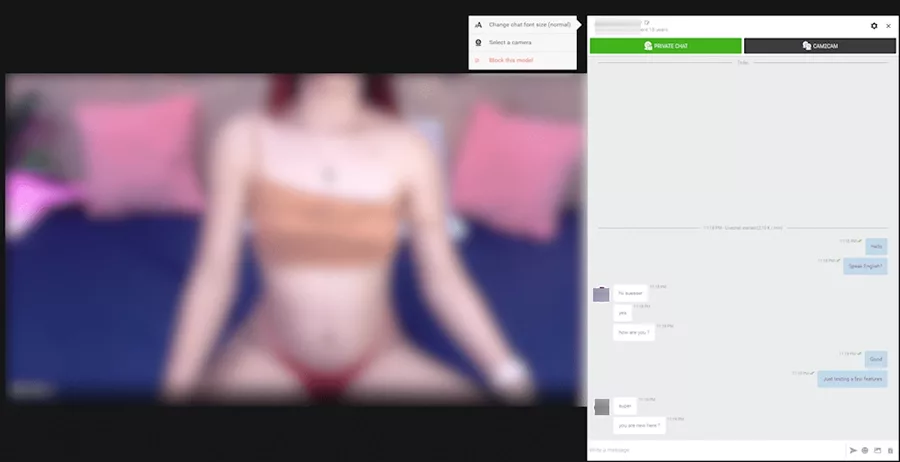 Prueba de CamsRank en Visit-X