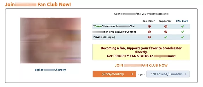 Acceso al club de fans