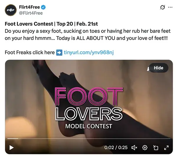 Flirt4Free foot lovers