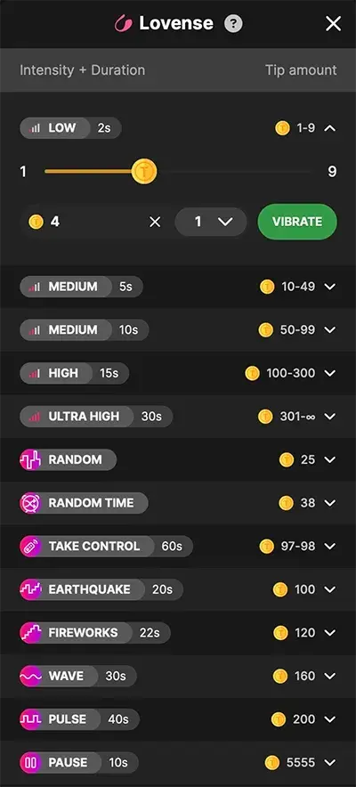 Lovense menu integrated