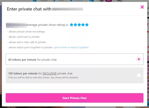 Mensaje de chat privado