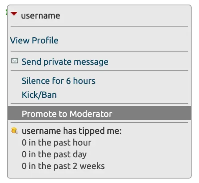 Promoting a moderator