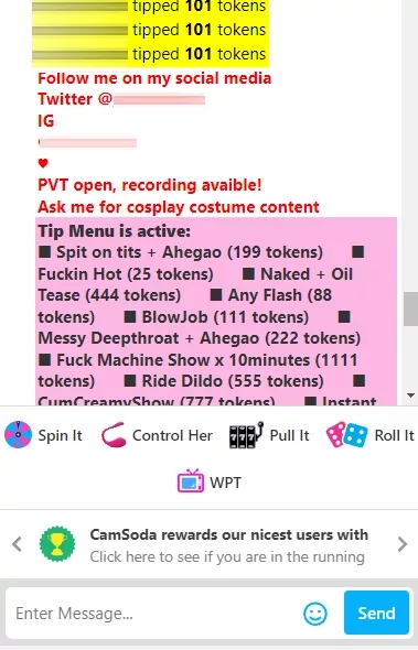 Salas de chat con spam