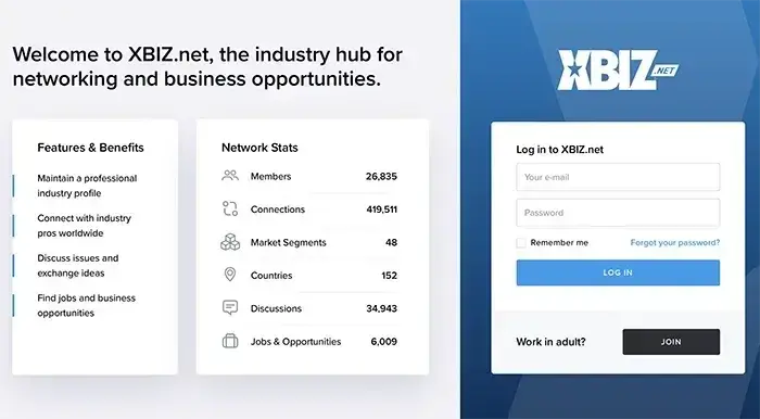 Inicio de sesión en XBIZ Trade